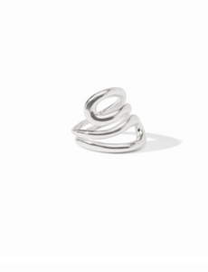 JV Silver Wave Wrap Ring