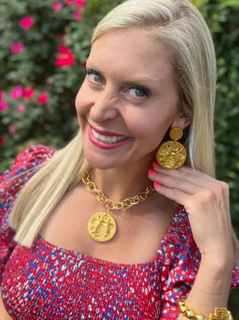Joshua 1:9 Bee Earrings