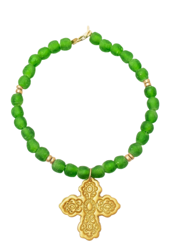 Ephesians 3:20 Green Necklace