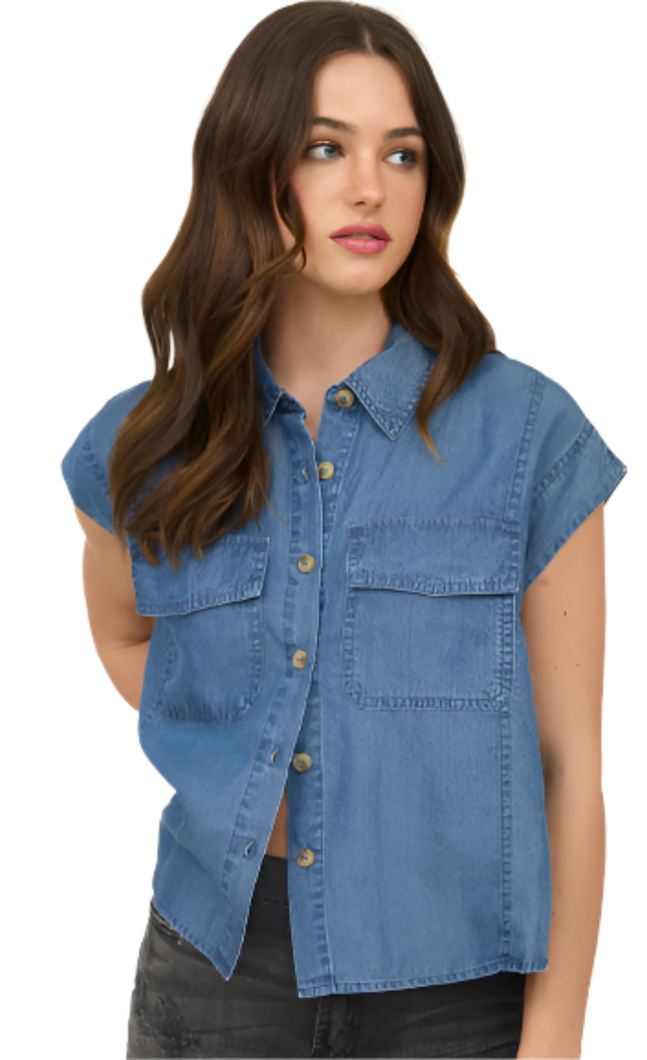 True Blue Button Down