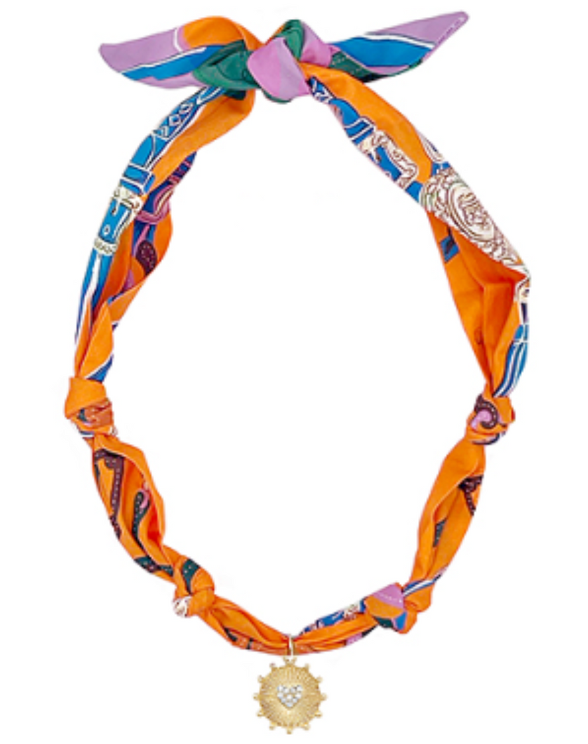 Heart Burst Bandana Necklace