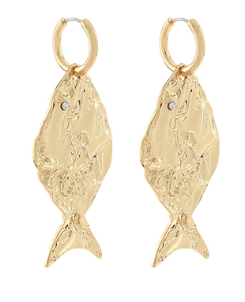 Gold Fish Earrings