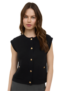 Emory Vest Top: Black