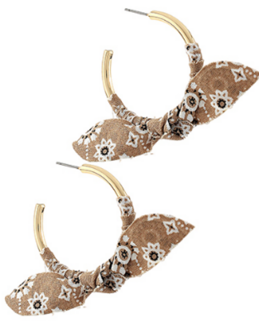 Gold Bandana Hoops
