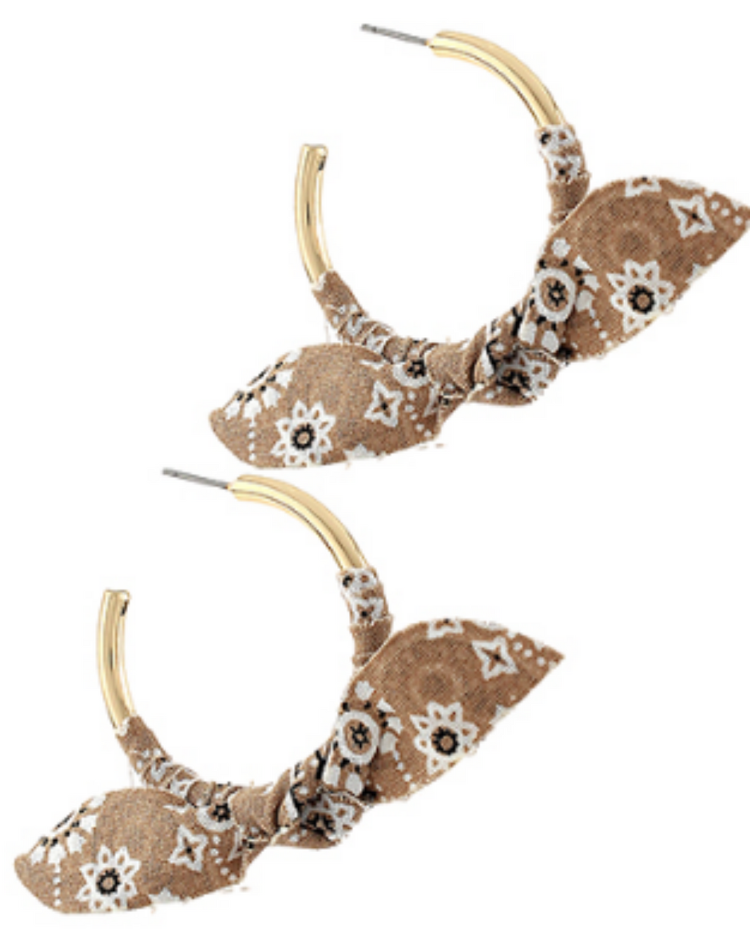 Gold Bandana Hoops