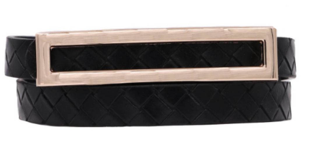 Textured Skinny Belt
