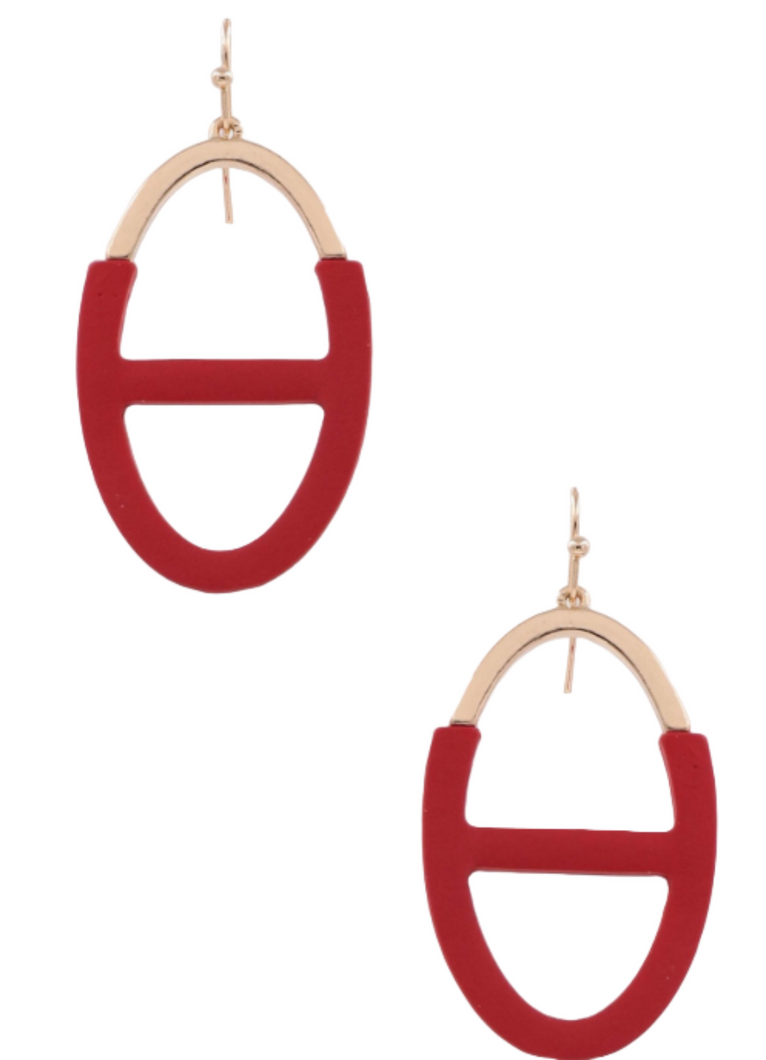Red Dipped Earrings