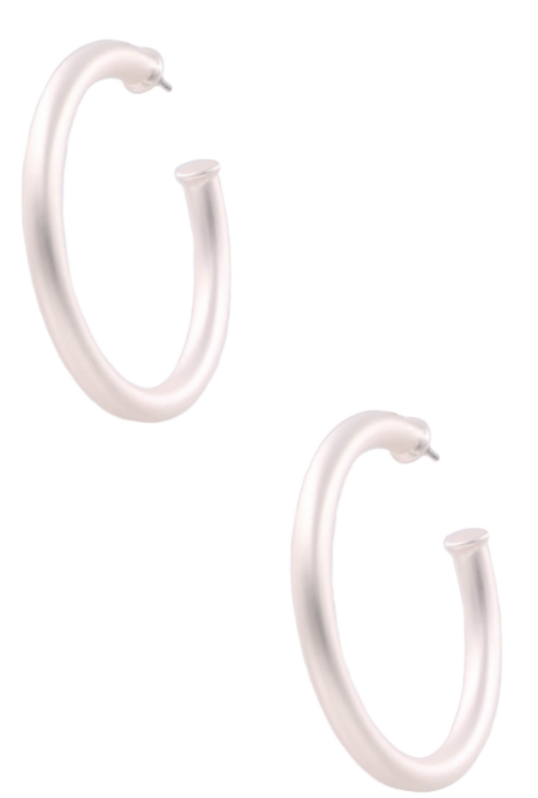 XL Silver Hoops