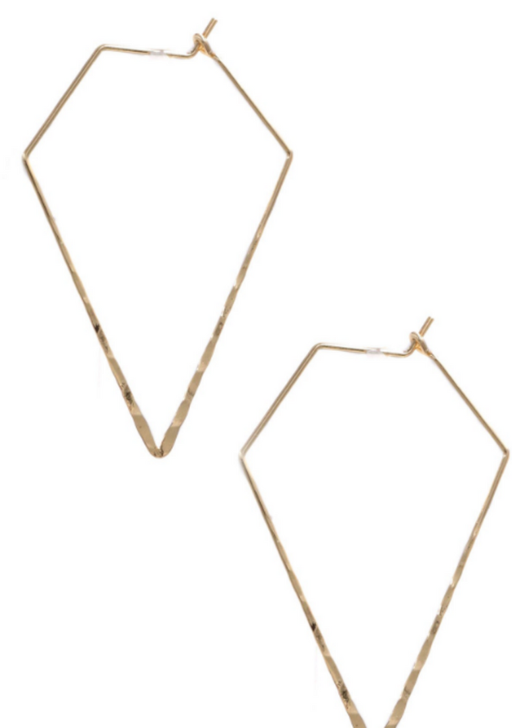 Diamond Shape Hoops