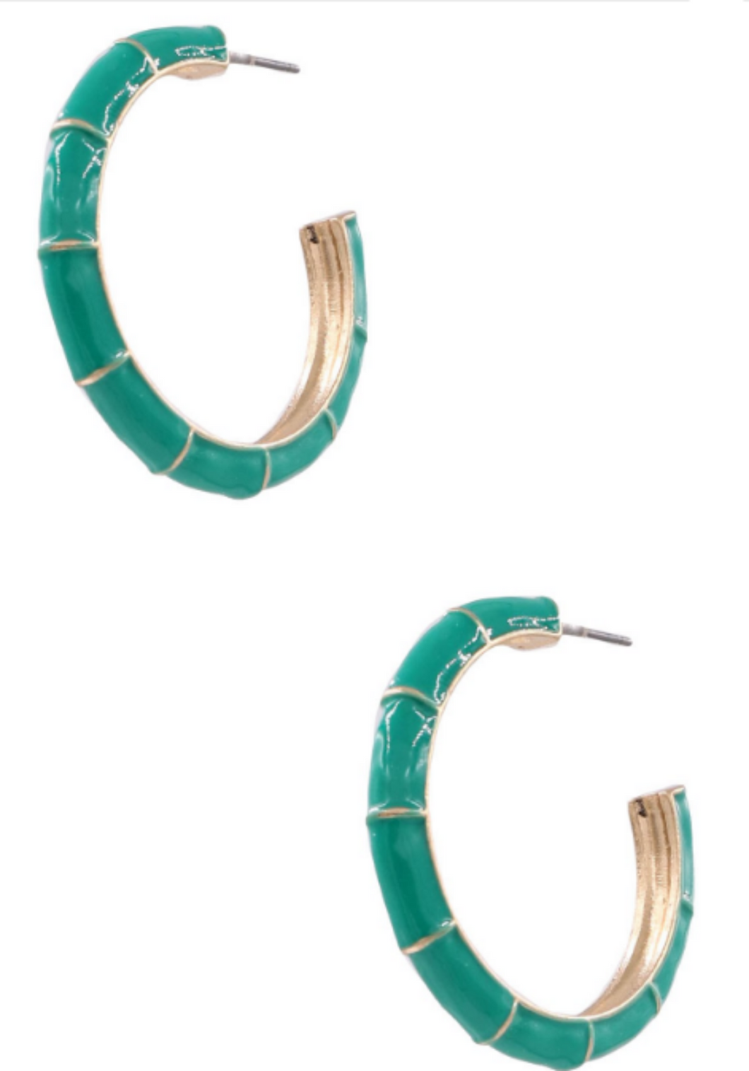 Green Bamboo Hoops
