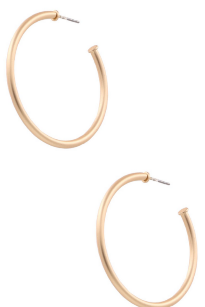 Satin Gold Hoops
