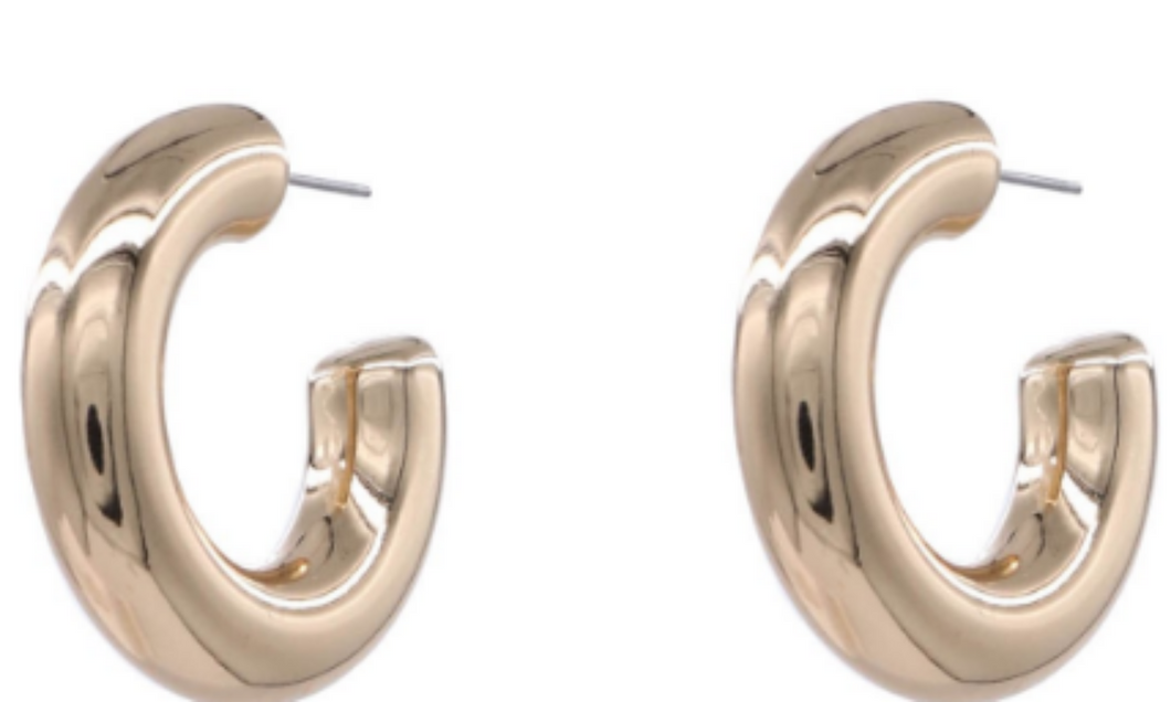 Biggie Gold Hoops: Large
