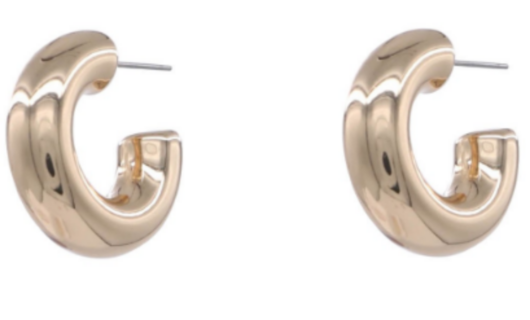 Biggie Gold Hoops: Medium
