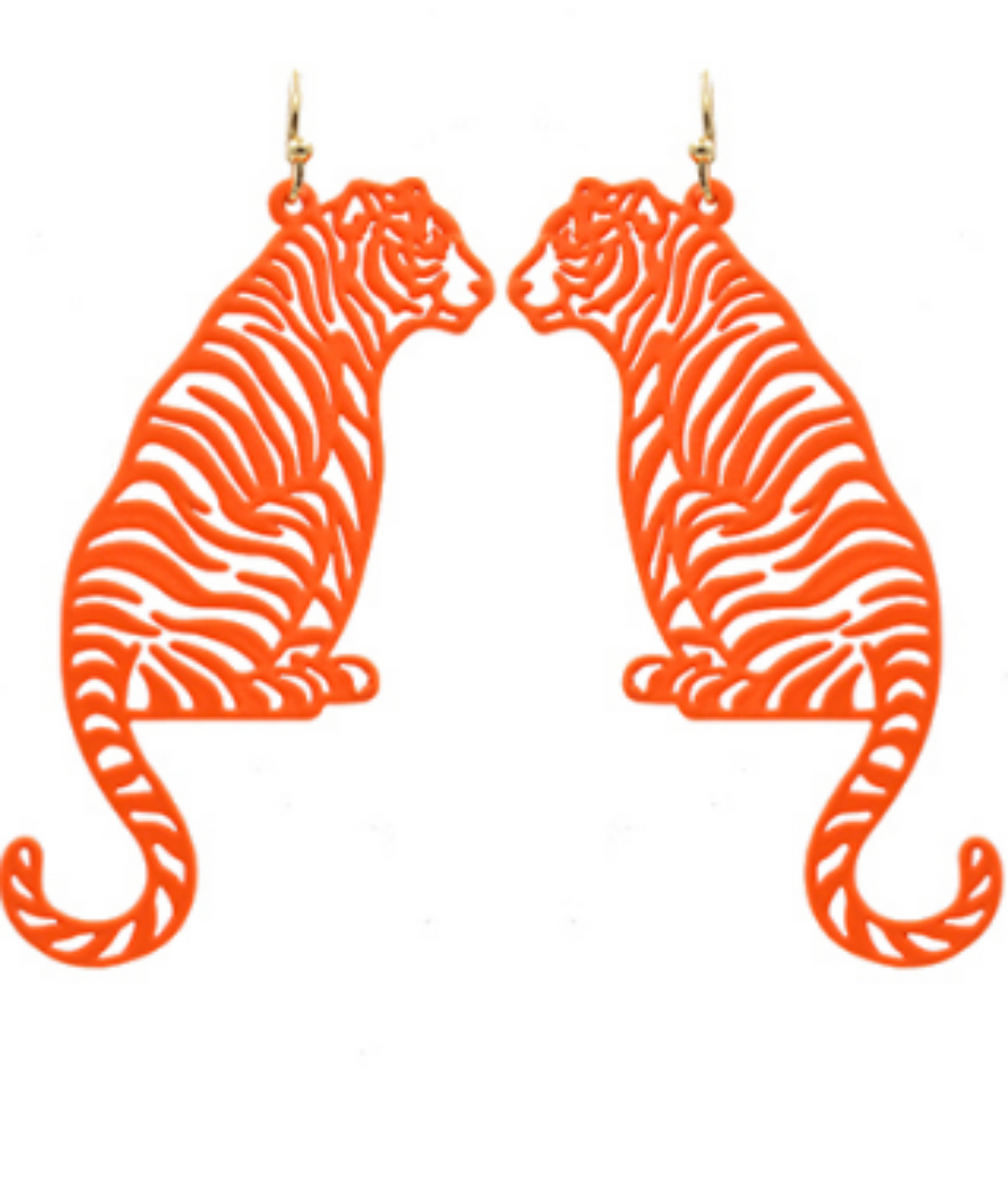 Orange Tiger Earrings