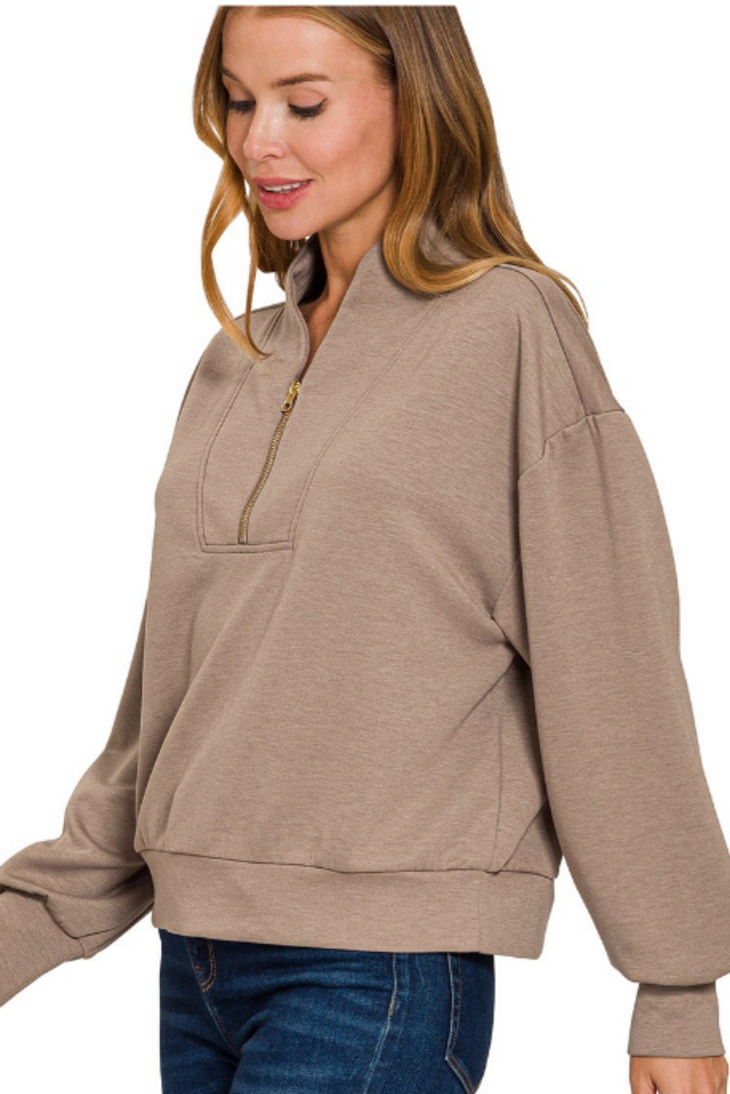 Hayes Pullover: Taupe