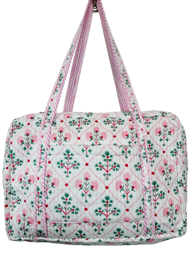 Pink Floral Weekender