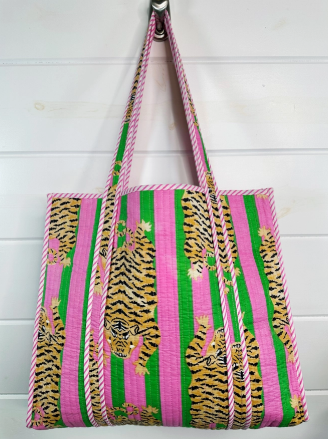Pink Tiger Tote Bag
