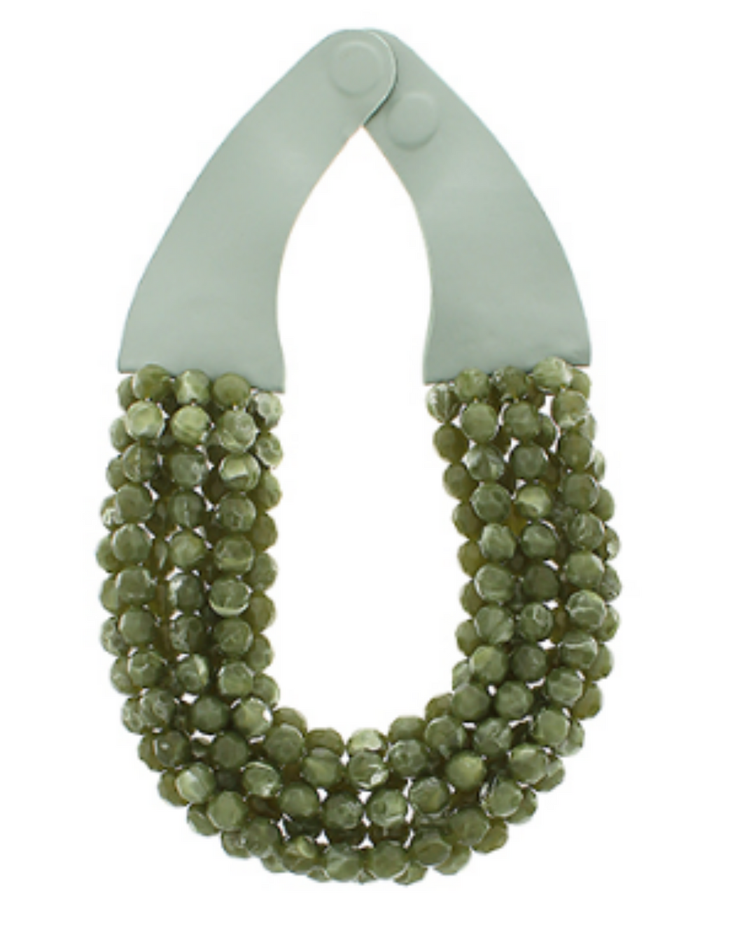 Agate Necklace: Olive