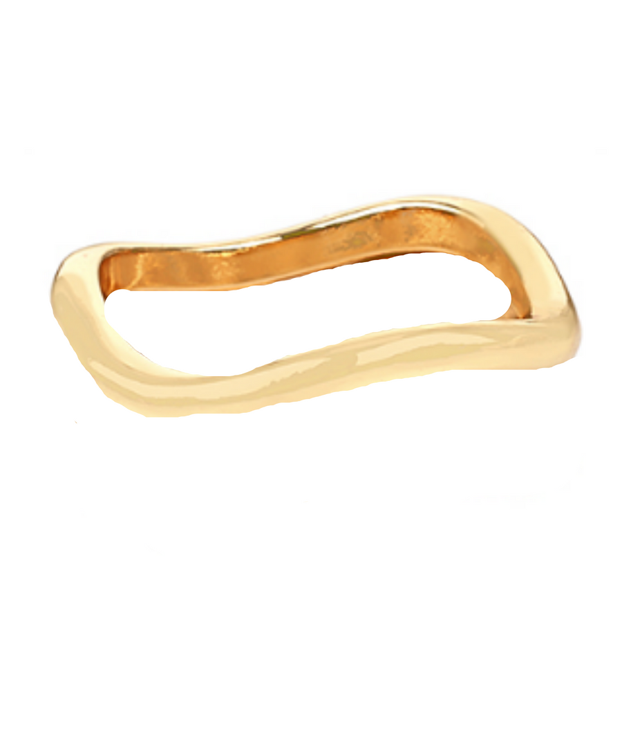 Gold Wave Bangle