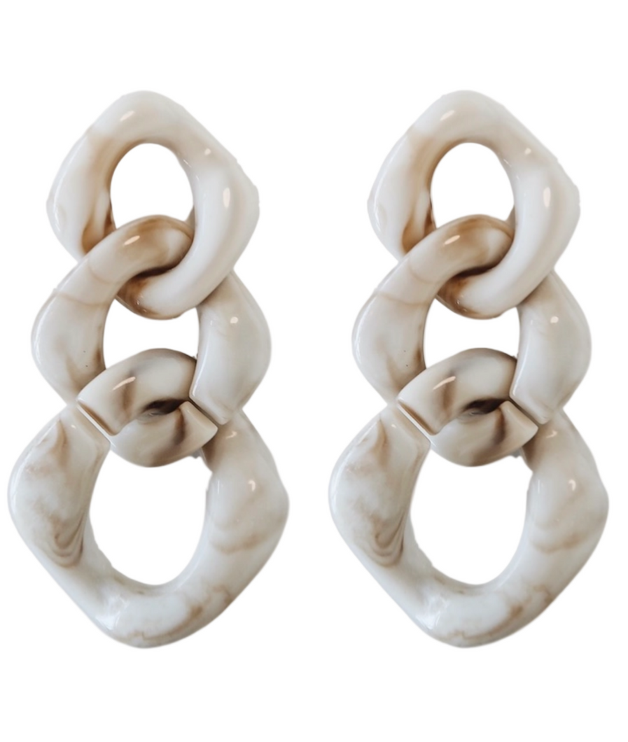St. Armands Cream Lucite Earrings