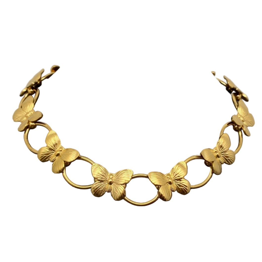 18K Butterfly Link Necklace