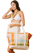 Load image into Gallery viewer, Rainbow Plaid Tote by Sunshine Tienda