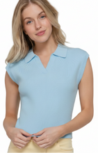 Load image into Gallery viewer, Polo Club Top: Blue