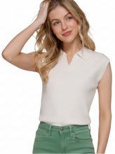 Load image into Gallery viewer, Polo Club Top: Ivory