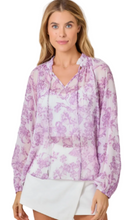 Load image into Gallery viewer, Lav. Floral Top