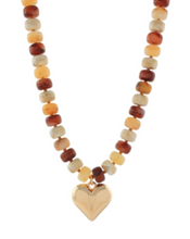 Load image into Gallery viewer, Brown Heart Necklace