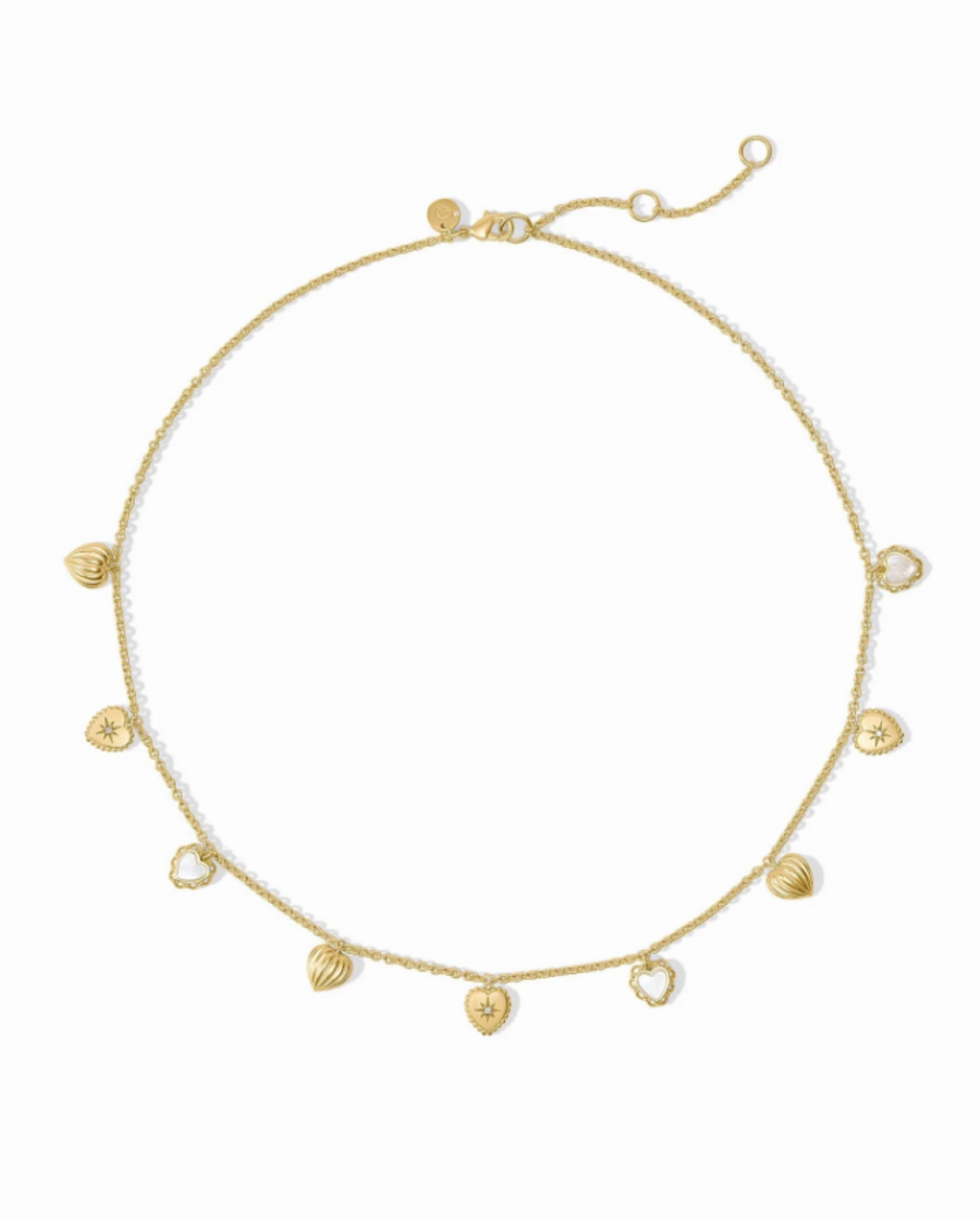 JV Heart Delicate Charm Necklace