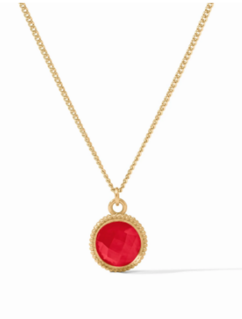 JV Fleur de Lis Necklace: Strawberry