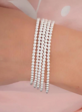 Load image into Gallery viewer, 5 Silver Bead Stack
