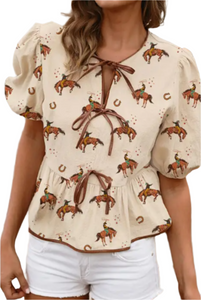 Back In The Saddle Top: Small