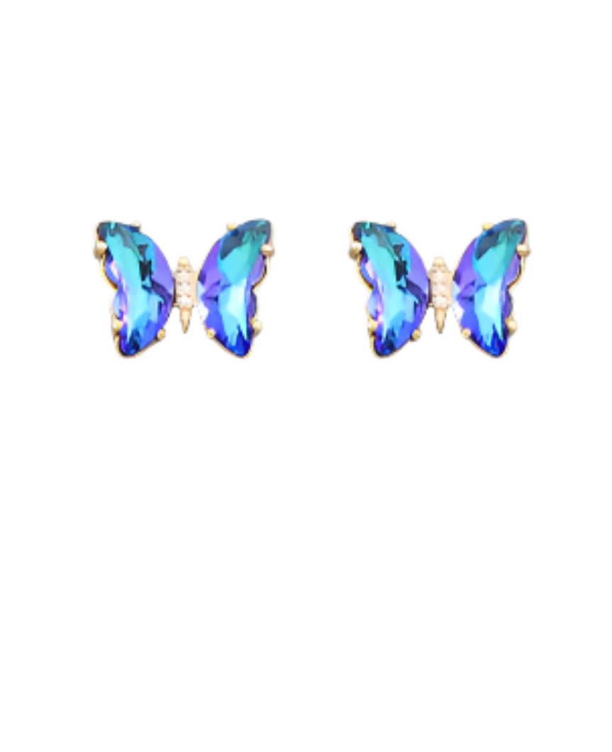 Blue Butterfly Studs