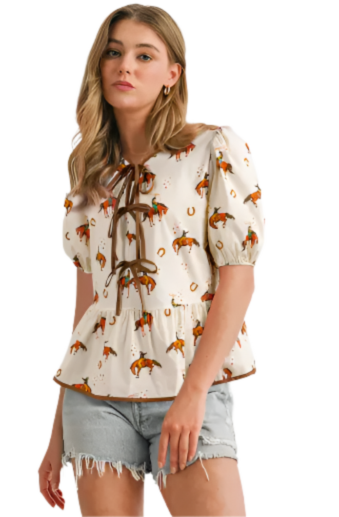 Back In The Saddle Top: Small