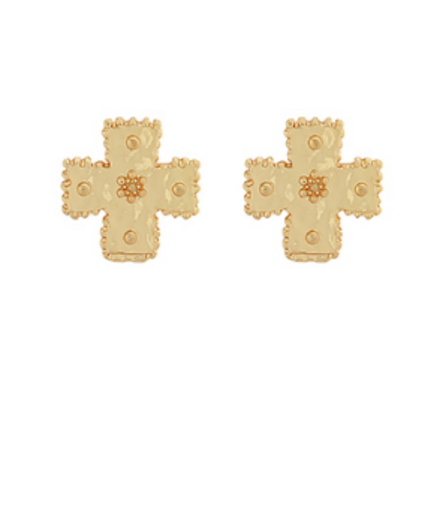 Decorative Cross Studs