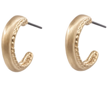 Load image into Gallery viewer, Worn Gold Huggies