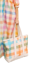 Load image into Gallery viewer, Rainbow Plaid Tote by Sunshine Tienda