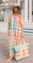 Load image into Gallery viewer, Rainbow Plaid Tote by Sunshine Tienda