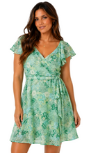 Load image into Gallery viewer, Green Floral Dress: Large