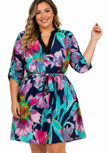 Load image into Gallery viewer, Plumeria Plus Dress