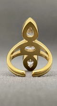 Load image into Gallery viewer, 3CZ 18K Pltd Ring: 7