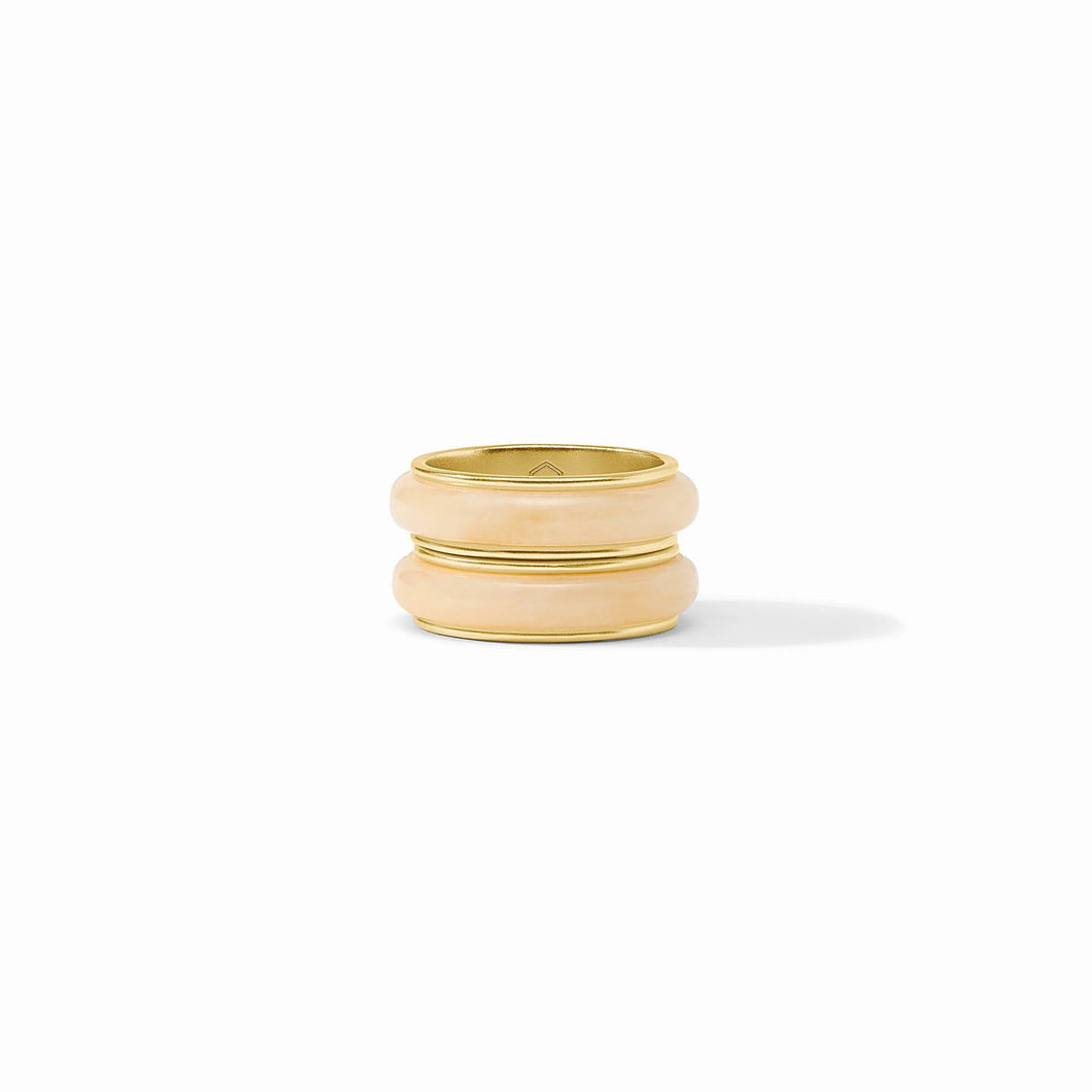 JV Carnaby Ivory Duet Ring: Size 8