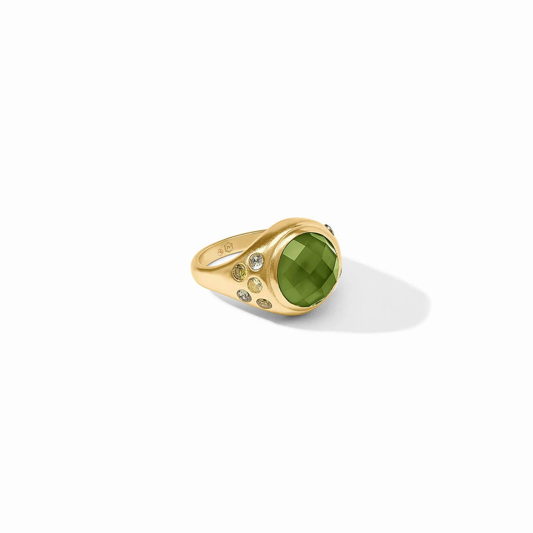 JV Rainbow Palmetto Statement Ring: Size 7