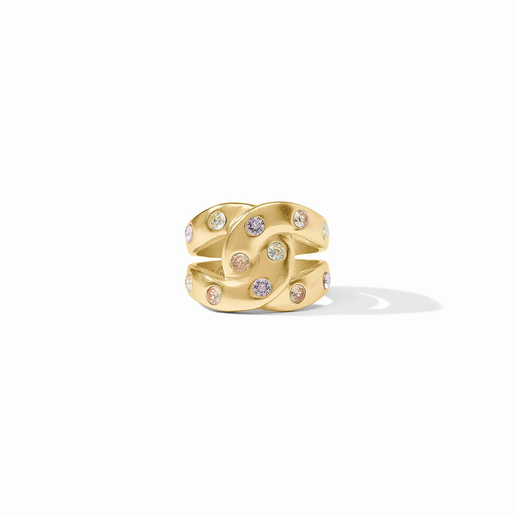 JV Rainbow Champagne Infinity Ring: Size 7