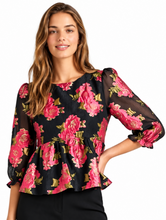 Load image into Gallery viewer, Blossom Noir Blouse by Meet Me In Santorini