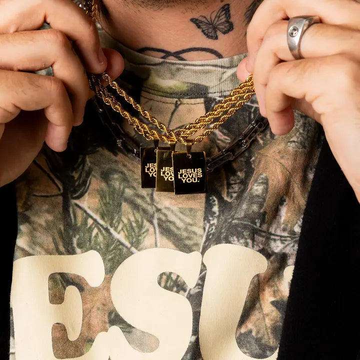 Jesus 18k/Stainless Chain