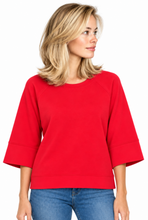 Load image into Gallery viewer, Relaxed Luxe Top: Red