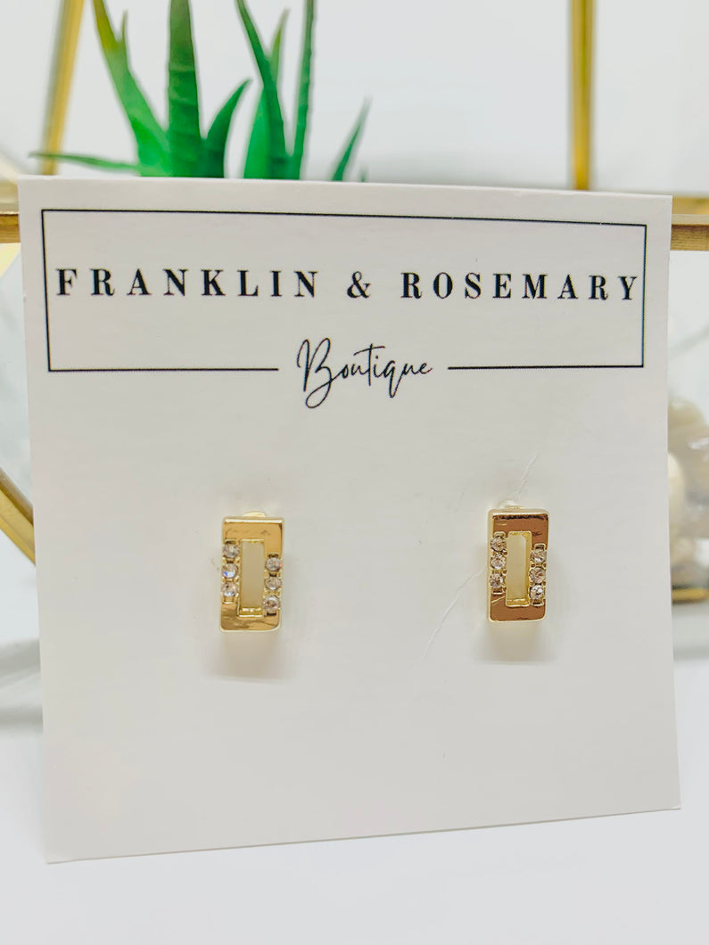 Cubic Zirc. Studs: Rectangle